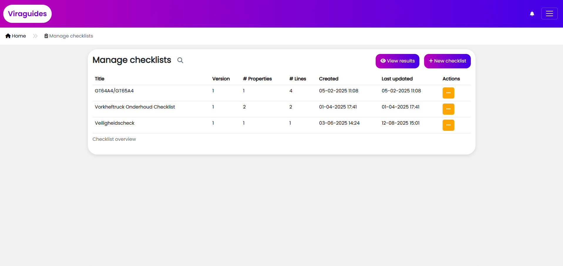 Digitale checklists en kwaliteitscontroles uitvoeren met Viraguides